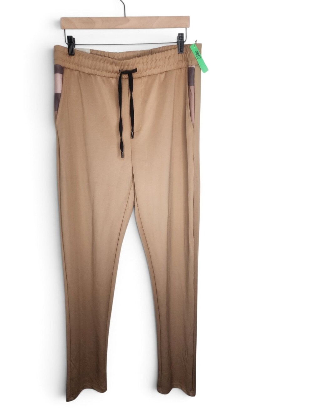 Stacy Adams Khaki Athleisure Track Pants Size L New With Tags